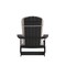 Merrick Lane Riviera Set of 2 Weather Resistant Folding Adirondack Patio Chairs With Vertical Lattice Backs and Comfort Foam Cushions